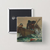 Das Heringnetz, 1885 (Öl auf Leinwand) Button (Vorne & Hinten)