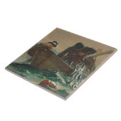 Das Heringnetz, 1885 (Öl auf Leinwand) Fliese (Seite)