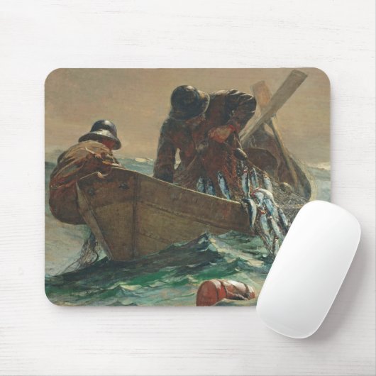 Das Heringnetz, 1885 (Öl auf Leinwand) Mousepad (Mit Mouse)