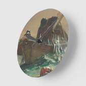 Das Heringnetz, 1885 (Öl auf Leinwand) Runde Wanduhr (Winkel)