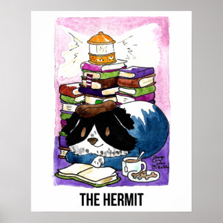 Das Hermit BCN Tarot Poster