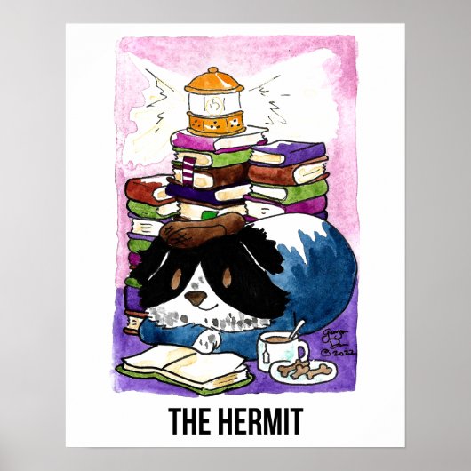 Das Hermit BCN Tarot Poster (Vorne)