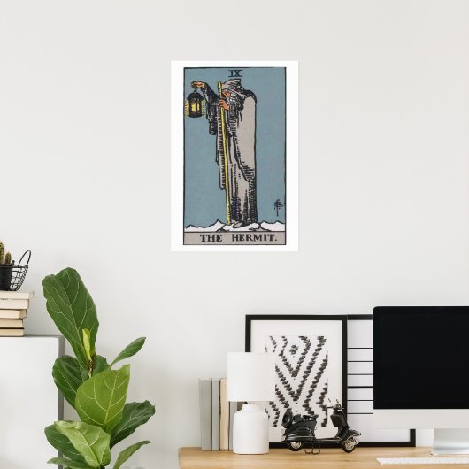 Das Hermit Tarot Card Poster (Heimbüro)