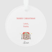 Das Herrenhaus - Personalisierbare Akrylverzierung Ornament (Rückseite)