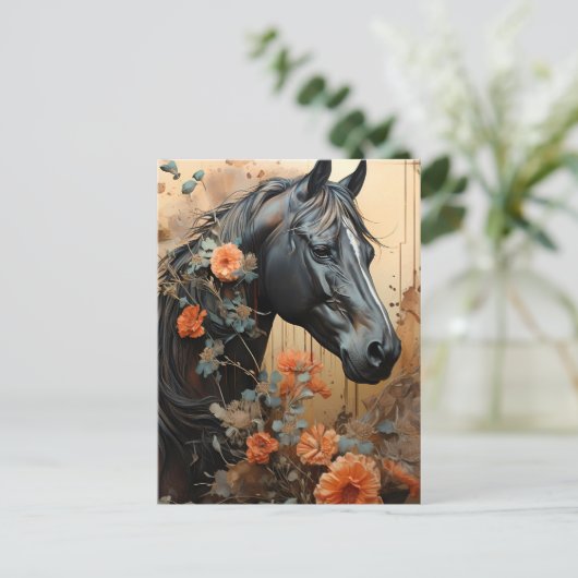 Das herrliche Pferd Postkarte (Stehend Vorderseite)