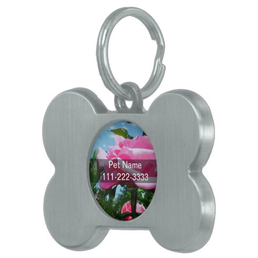 Das herrliche Rosa erhob sich am blauen Himmel. Bl Tiermarke (Vorderseite rechts)