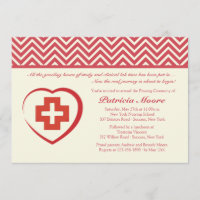 Das Herz-Abschluss-Einladung der Krankenschwester