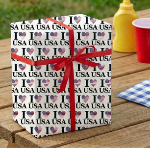Das "Herz Amerikas" Geschenkpapier
