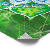 Das Herz chakra grün liebende Energiezentrum Aura Poster (Ecke)