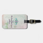 Das Herz, das das Gepäckstück kennzeichnet Gepäckanhänger (Vorderseite horizontal)