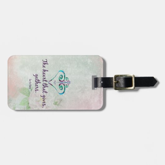 Das Herz, das das Gepäckstück kennzeichnet Gepäckanhänger (Vorderseite horizontal)