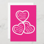 Das Herz, das Lieben Einladung (Vorne/Hinten)