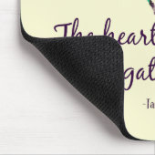 Das Herz, das Zitat gibt Mousepad (Ecke)