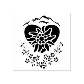 Das Herz der Berge - Briefmarke der Holzkunst Gummistempel (Prägung)