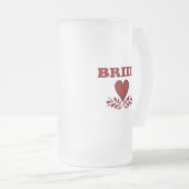 Das Herz der Braut Mattglas Bierglas (VorderseiteRechts)