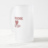 Das Herz der Braut Mattglas Bierglas (Vorderseite Links)