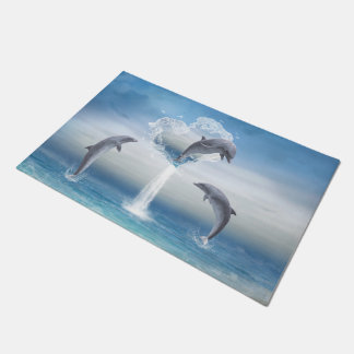 Das Herz der Delphine Fußmatte