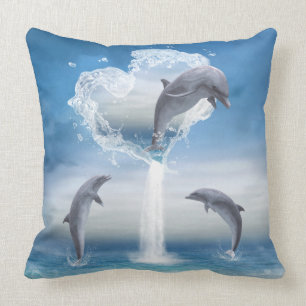 Das Herz der Delphine Kissen