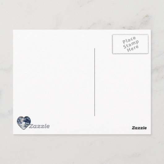 Das Herz der Erde im Universum Postkarte (Rückseite)
