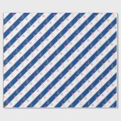 Das Herz der Freude am Royal Blue & White Wrapping Geschenkpapier (Flach)