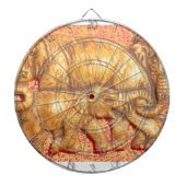 Das Herz der Herde: Elefantenportrait Dartscheibe (vorne)