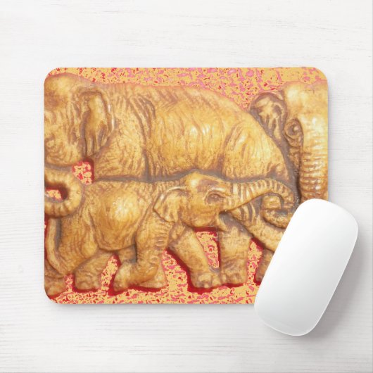 Das Herz der Herde: Elefantenportrait Mousepad (Mit Mouse)