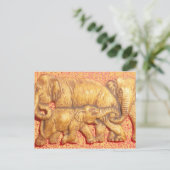 Das Herz der Herde: Elefantenportrait Postkarte (Stehend Vorderseite)