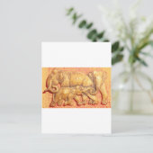 Das Herz der Herde: Elefantenportrait Postkarte (Stehend Vorderseite)