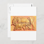 Das Herz der Herde: Elefantenportrait Postkarte (Vorne/Hinten)