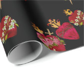 Das Herz der Kartographie der Heiligen Familie Geschenkpapier (Rolleneckpunkt)