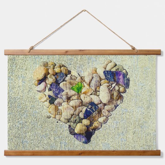 Das Herz der Natur Wandteppich Mit Holzrahmen (Vorne)