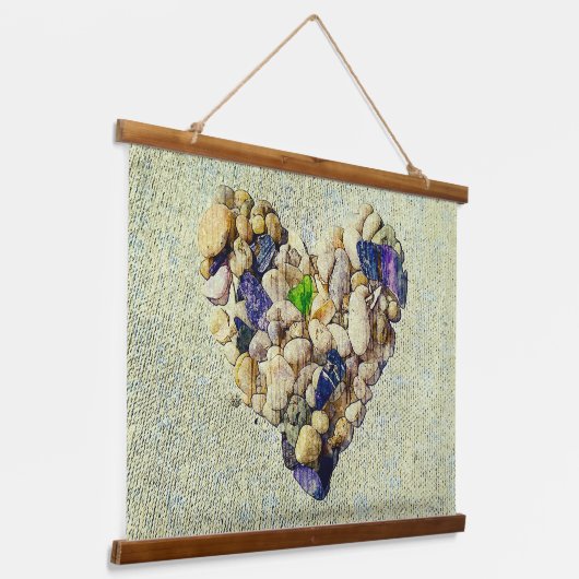 Das Herz der Natur Wandteppich Mit Holzrahmen (Gewinkelt)