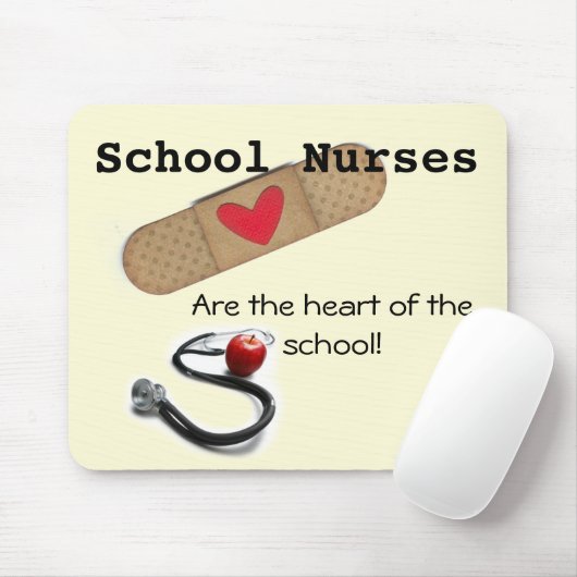 Das Herz der Schulkrankenschwester der Mousepad (Mit Mouse)