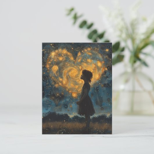 Das Herz der Sternenmädchen Postkarte (Stehend Vorderseite)