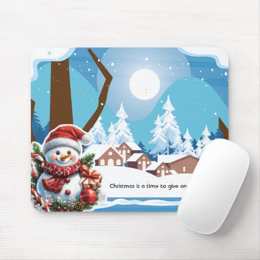 Das Herz der Weihnachtszeit: Geben und lieben Mousepad (Mit Mouse)