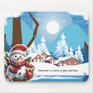 Das Herz der Weihnachtszeit: Geben und lieben Mousepad