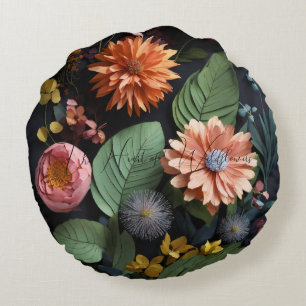 Das Herz der Wildblumen Rundes Kissen