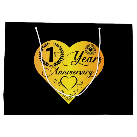 Das Herz des ersten Jahres Große Geschenktüte (Rückseite)