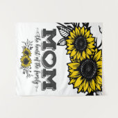 Das Herz des Familiengeschenks, Muttertagsgeschenk Wandteppich (Vorderseite (Horizontal))