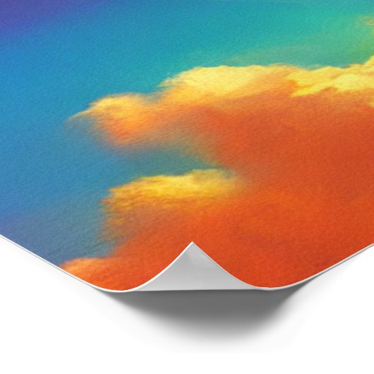 Das Herz des Feuers im Himmelsposter Poster (Ecke)