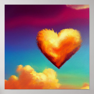 Das Herz des Feuers im Himmelsposter Poster