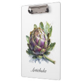 Das Herz des Gartens: Artichoke in Wasserfarbe Klemmbrett (Links)