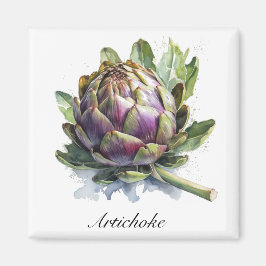 Das Herz des Gartens: Artichoke in Wasserfarbe Magnet