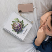 Das Herz des Gartens: Artichoke in Wasserfarbe Planer