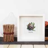 Das Herz des Gartens: Artichoke in Wasserfarbe Poster