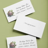 Das Herz des Gartens: Artichoke in Wasserfarbe Visitenkarte