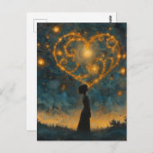 Das Herz des Himmels und ein erstaunliches junges Postkarte (Vorne/Hinten)