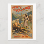 Das Herz des Klondike Goldene Bergbautheaters Postkarte (Vorderseite)