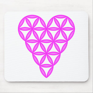 Das Herz des Lebens - rosa/3D. Mousepad