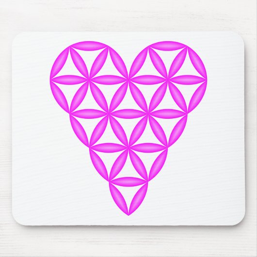 Das Herz des Lebens - rosa/3D. Mousepad (Vorne)